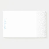 Pad Shopping List Wintery Wirbel nachschicken Post-it Klebezettel (Vorderseite)