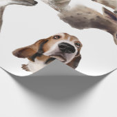 Pad-sitive Vibes Watercolor Hunde Wrapping Paper Geschenkpapier (Ecke)