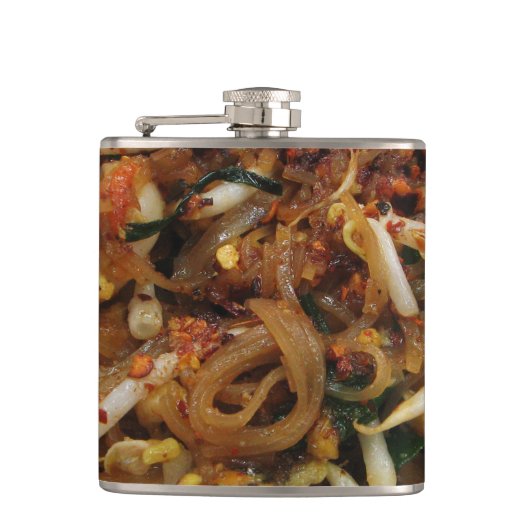 Pad Thai [ผั ด ท ย] Thailand Street Food Flachmann (Vorderseite)