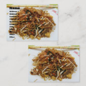 Pad Thai [ผั ด ท ย] Thailand Street Food Visitenkarte (Vorne/Hinten)
