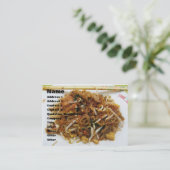 Pad Thai [ผั ด ท ย] Thailand Street Food Visitenkarte (Stehend Vorderseite)