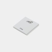 Pad und Name: Vintage Stylesposten Post-it Klebezettel (angewinkelt)