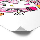 Pädagoge Apple Bunny Eggs Ostertag Teache Poster (Ecke)
