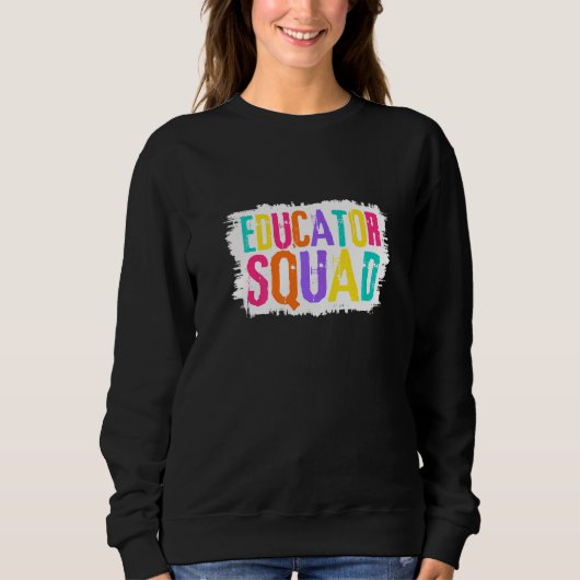 Pädagoge Squad farbenfrohe Paint Brush Sweatshirt (Vorderseite)