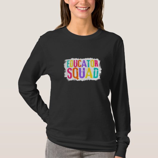 Pädagoge Squad farbenfrohe Paint Brush T-Shirt (Vorderseite)