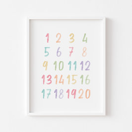 Pädagogik für Pastel Numbers Poster