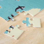 Pädagogische Tiere auf der Weltkarte Puzzle (Seite)