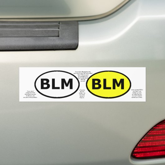 Pädagogisches Oval oder windowstickers BLMS Autoaufkleber (Auf Auto)