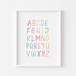 Pädagogisches Plakat für Pastellalphabeten
