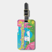 Padangbai Cartoon Reiseplakatkunst. Gepäckanhänger (Vorderseite vertikal)