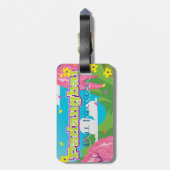 Padangbai Cartoon Reiseplakatkunst. Gepäckanhänger (Rückseite vertikal)