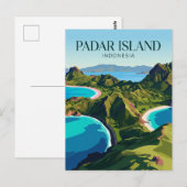 Padar-Insel Indonesien Postkarte (Vorne/Hinten)