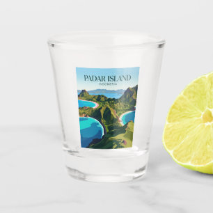 Padar-Insel Indonesien Schnapsglas