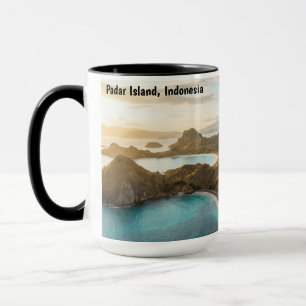 Padar-Insel-Sonnenuntergangs-Landschaftsleinwand Tasse