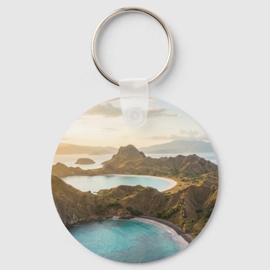 Padar Island Sunset Landscape Keychains Schlüsselanhänger (Vorderseite)