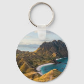 Padar Island Sunset Landscape Keychains Schlüsselanhänger (Rückseite)