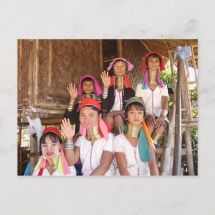 Padaung Family Postkarte