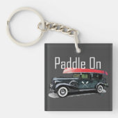Paddel auf klassischem Auto-Design - Quadrat (dopp Schlüsselanhänger (Vorderseite)