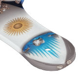 Paddel aus Glas Argentiniische Farben Schneidebrett (Ecke)