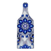 Paddel aus Glas Blau Weiße Farben