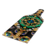 Paddel aus Glas Brasilianische Farben Schneidebrett (Ecke)