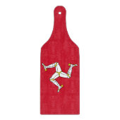 Paddel aus Glas - Flagge der Insel Man Schneidebrett (Vorderseite)