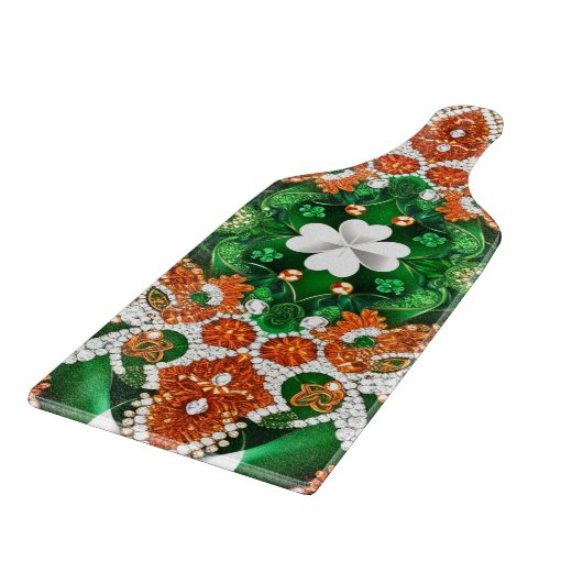 Paddel aus Glas Irish Colors Schneidebrett (Ecke)