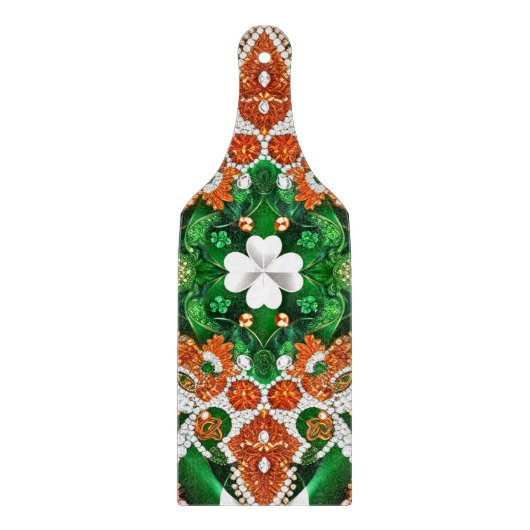 Paddel aus Glas Irish Colors Schneidebrett (Vorderseite)