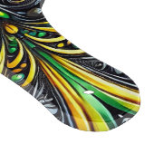 Paddel aus Glas Jamaikanische Farben Schneidebrett (Ecke)