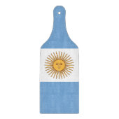 Paddel aus Glas mit argentinischer Flagge Schneidebrett (Vorderseite)