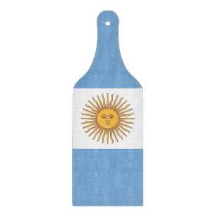 Paddel aus Glas mit argentinischer Flagge Schneidebrett