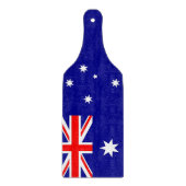 Paddel aus Glas mit australischer Flagge Schneidebrett (Vorderseite)