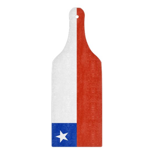 Paddel aus Glas mit Chile Schneidebrett (Vorderseite)