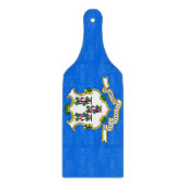 Paddel aus Glas mit Connecticut-Flagge Schneidebrett (Vorderseite)