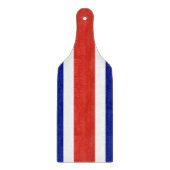 Paddel aus Glas mit der Flagge Costa Ricas Schneidebrett (Vorderseite)
