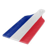 Paddel aus Glas mit der Flagge Frankreichs Schneidebrett (Ecke)