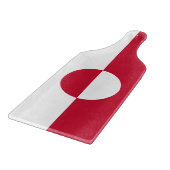 Paddel aus Glas mit der Flagge Grönlands Schneidebrett (Ecke)