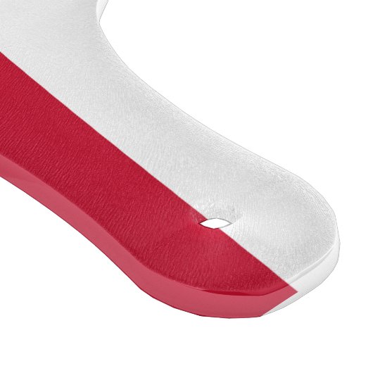 Paddel aus Glas mit der Flagge Grönlands Schneidebrett (Ecke)