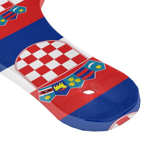 Paddel aus Glas mit der Flagge Kroatiens Schneidebrett (Ecke)