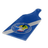 Paddel aus Glas mit der Flagge Las Vegas Schneidebrett (Ecke)
