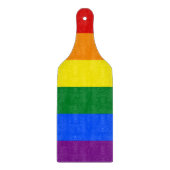 Paddel aus Glas mit der Flagge "Pride" von LGBT Schneidebrett (Vorderseite)