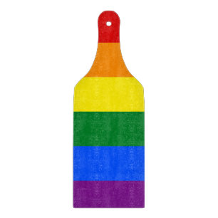Paddel aus Glas mit der Flagge "Pride" von LGBT Schneidebrett