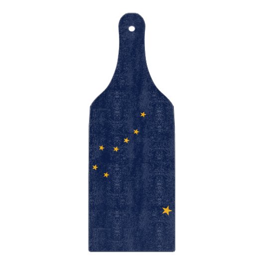 Paddel aus Glas mit der Flagge von Alaska Schneidebrett (Vorderseite)