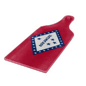 Paddel aus Glas mit der Flagge von Arkansas Schneidebrett (Ecke)