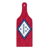 Paddel aus Glas mit der Flagge von Arkansas Schneidebrett (Vorderseite)