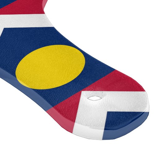 Paddel aus Glas mit der Flagge von Denver Schneidebrett (Ecke)