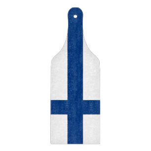 Paddel aus Glas mit finnischer Flagge Schneidebrett