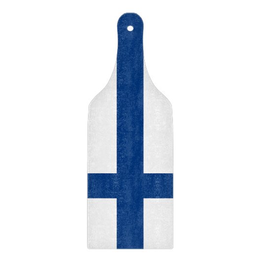 Paddel aus Glas mit finnischer Flagge Schneidebrett (Vorderseite)