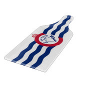 Paddel aus Glas mit Flagge Cincinnati Schneidebrett (Ecke)