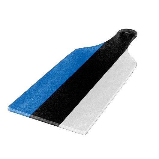 Paddel aus Glas mit Flagge Estlands Schneidebrett (Ecke)